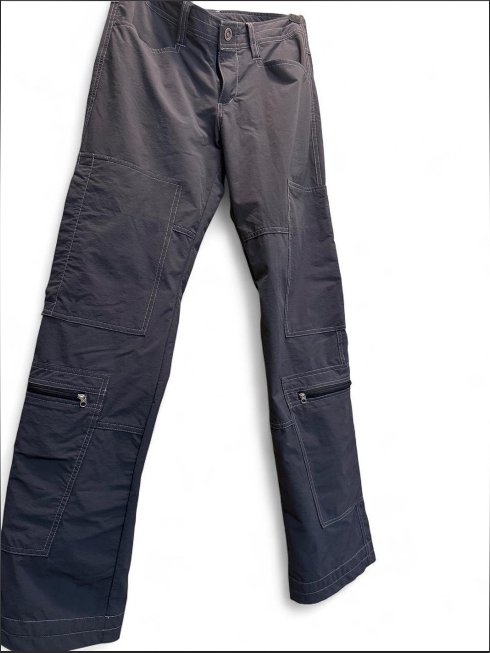 KÜHL Women’s Grey Hiking Utility Pants Outdoor Trail Cargo Paneled Contrast
